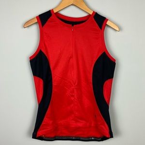 Specialized Cycling Tank Medium Shirt Jersey Three Pockets Zip Athletic Bike